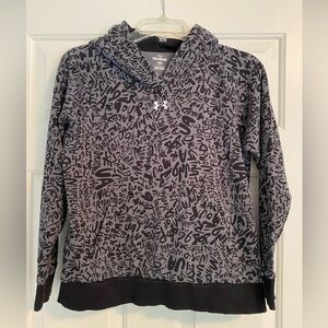 Kids Under Armour Charcoal and Black Graphic Hoodie